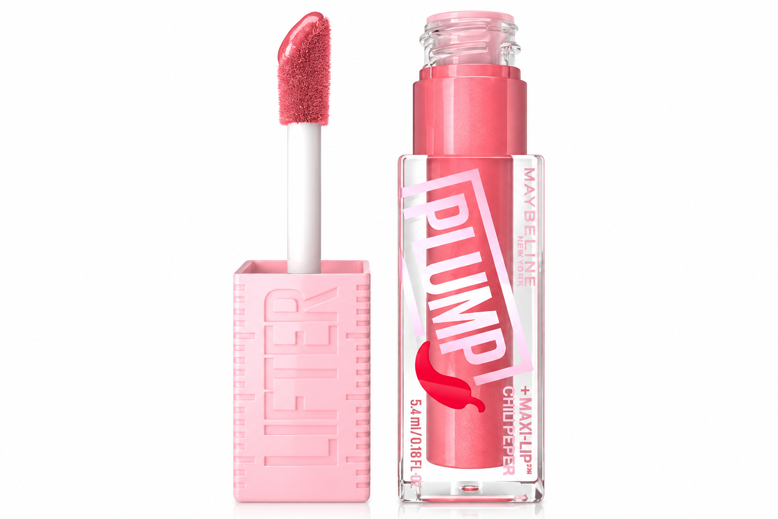 Brillo Labial Maybelline Lifter Plump – 001 Blush Blaze
