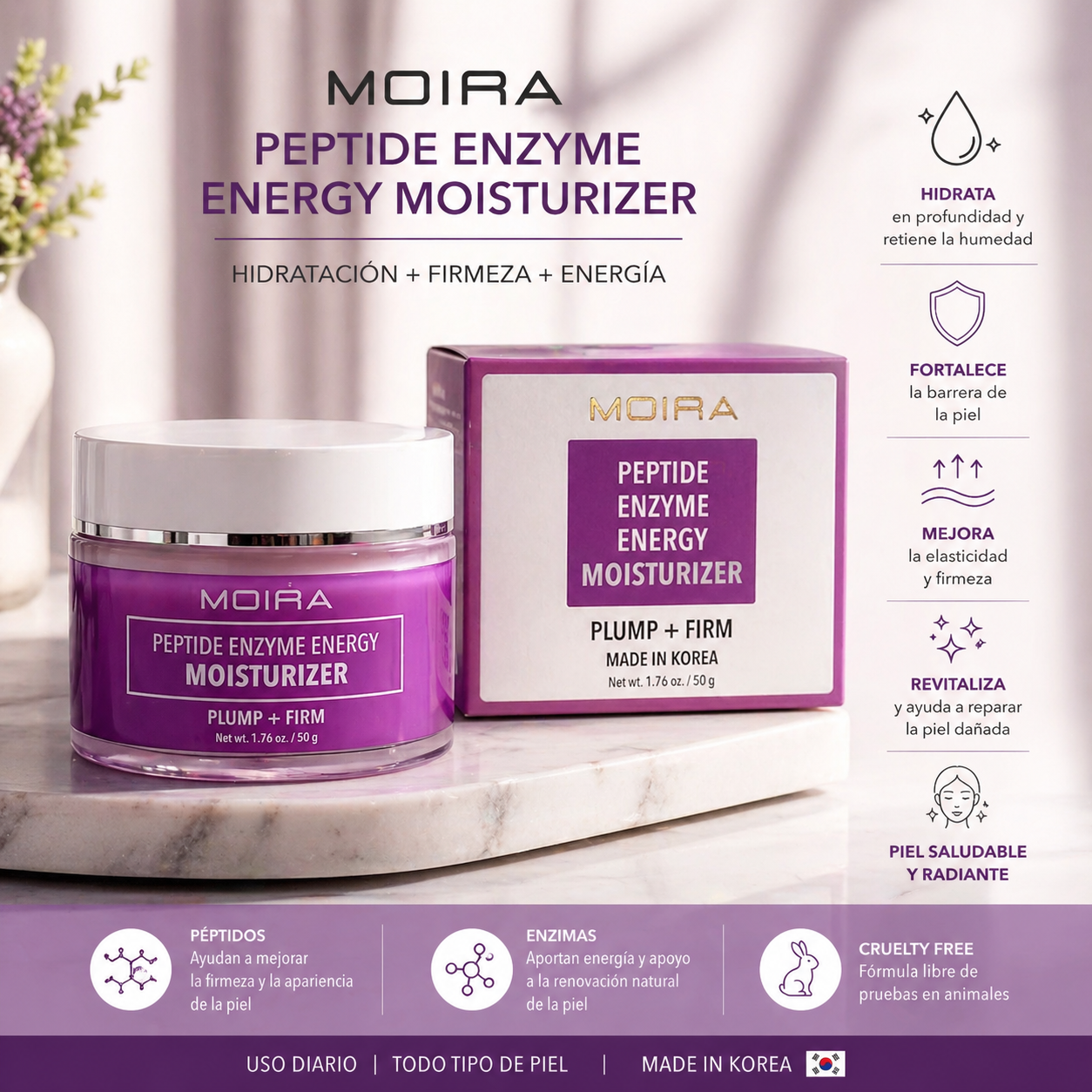 MOIRA Peptide Enzyme Energy Moisturizer
