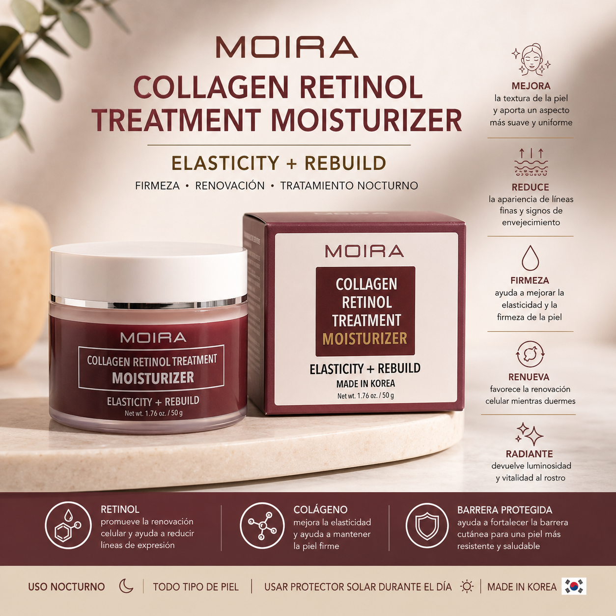 MOIRA Collagen Retinol Treatment Moisturizer