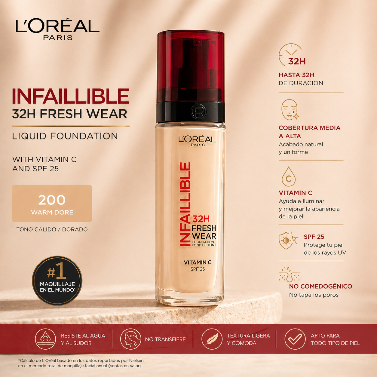 L'Oréal Infallible 32H Fresh Wear - 200