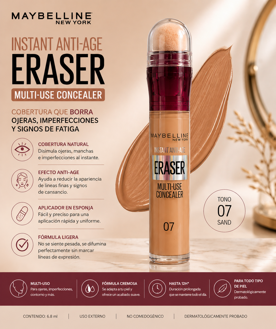 Corrector Multiuso Tono 07 Sand