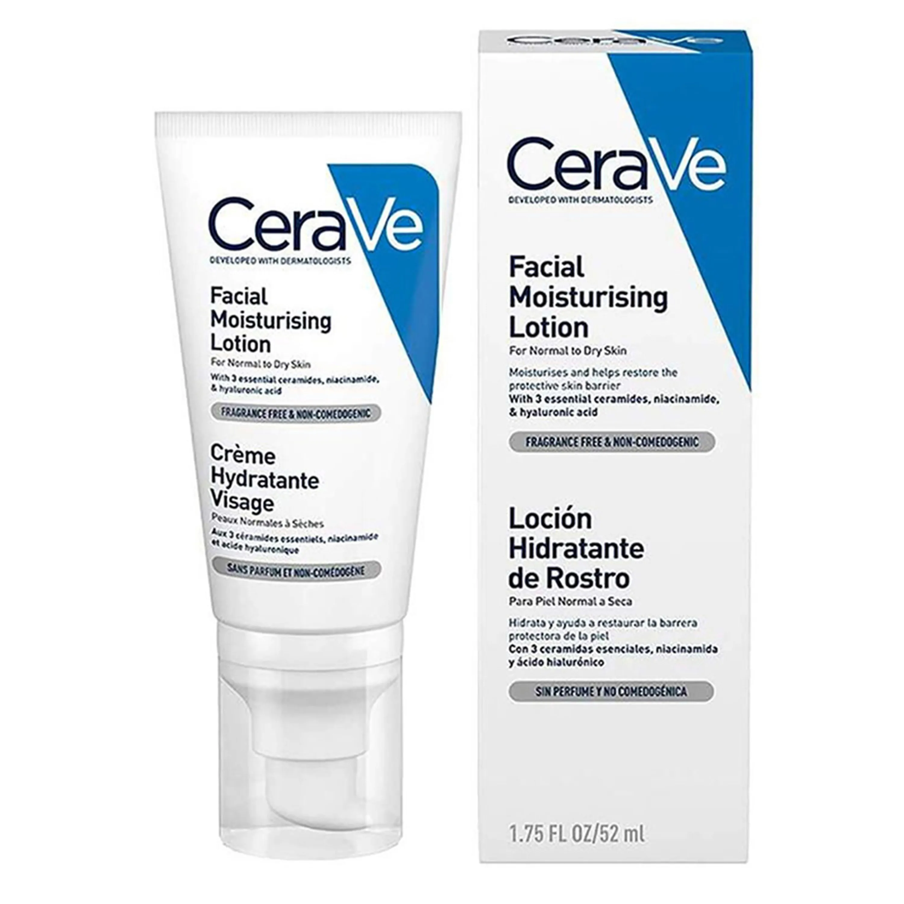 Loción hidratante facial CeraVe PM